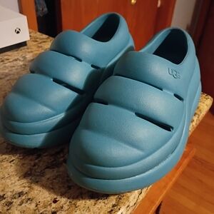 UGG Sport Yeah Aqua Blue Slippers